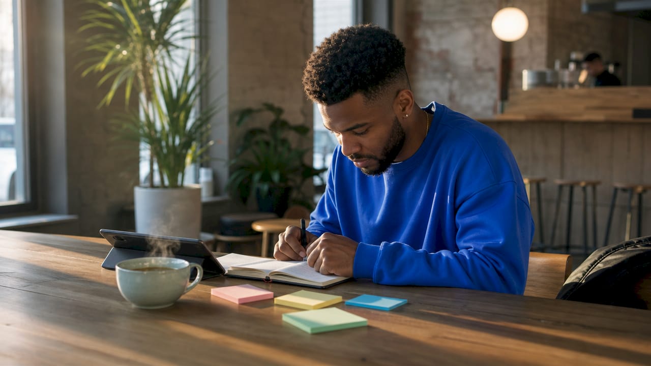 Content creator reviewing content marketing types
