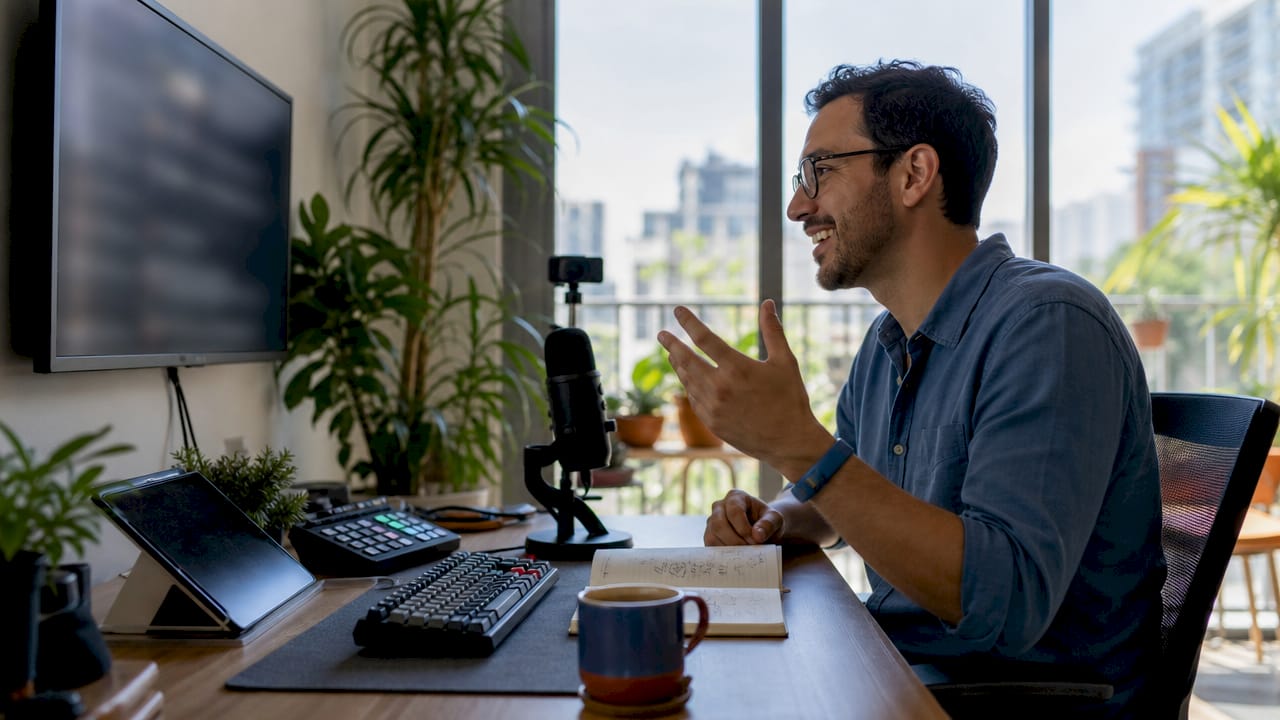 Streamer engaging live chat during session