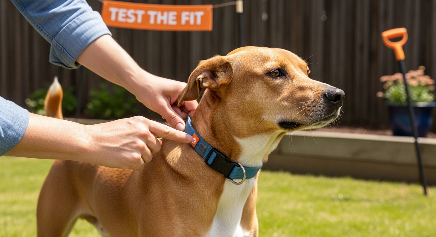dog collar two-finger fit