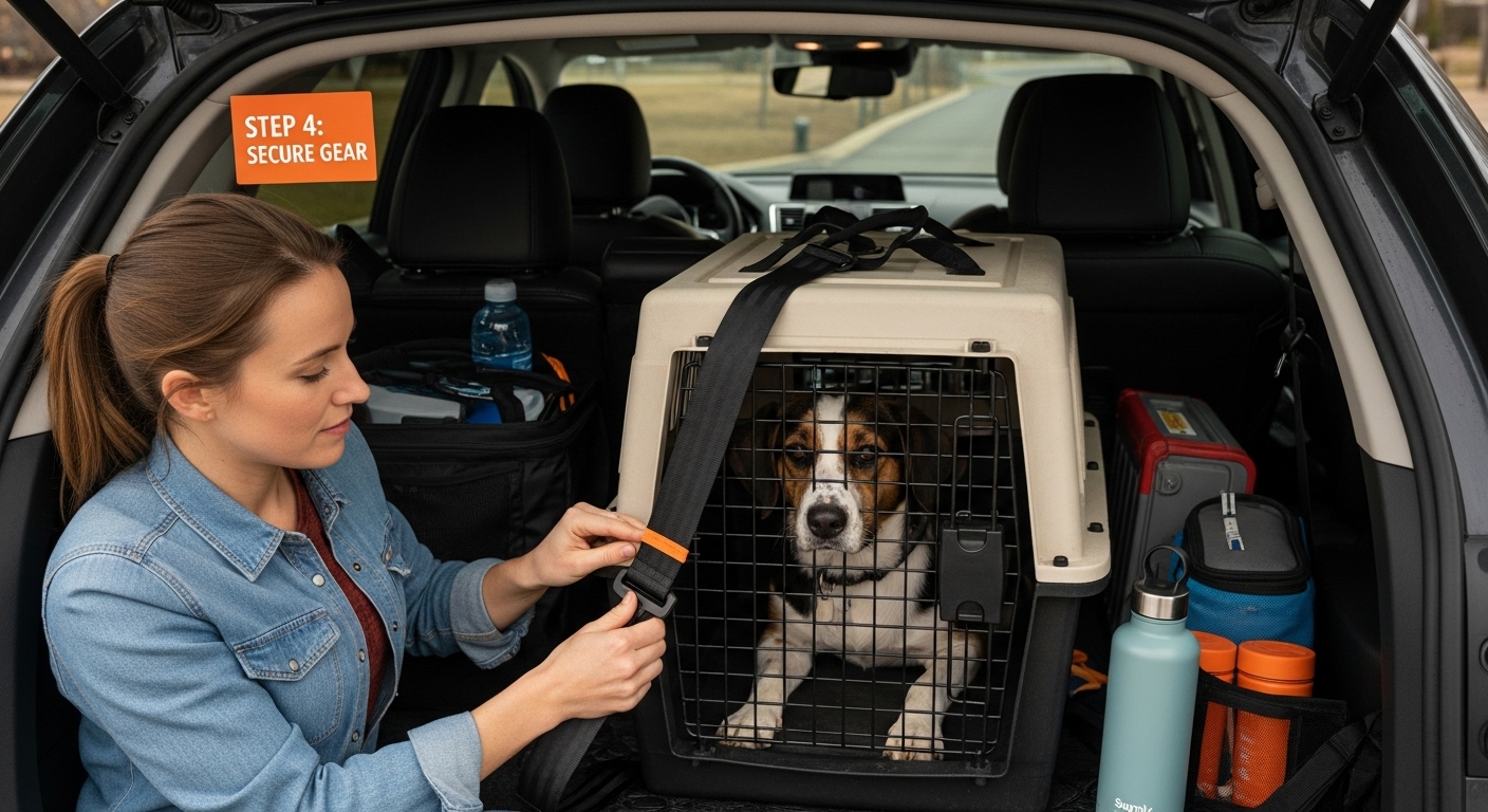 secure dog travel crate