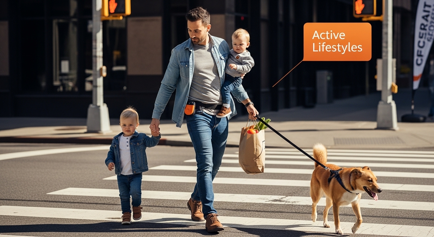hands-free leash multitasking