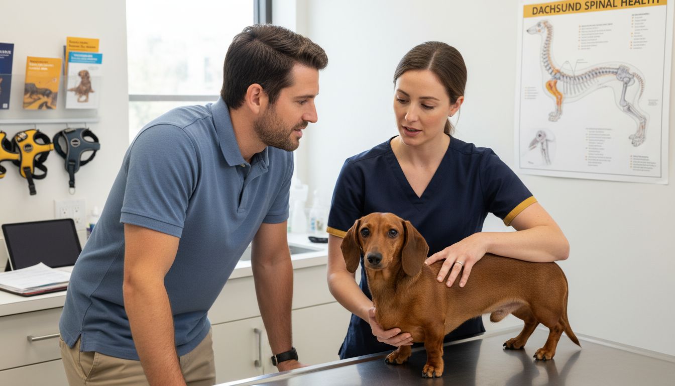 dachshund vet exam