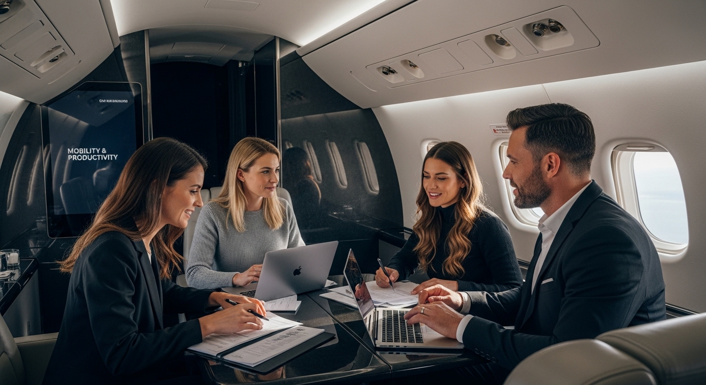 jet interior business meeting
