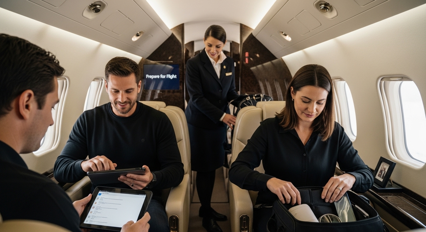 private jet pre flight