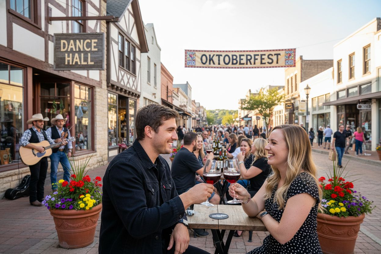 Fredericksburg downtown wine music