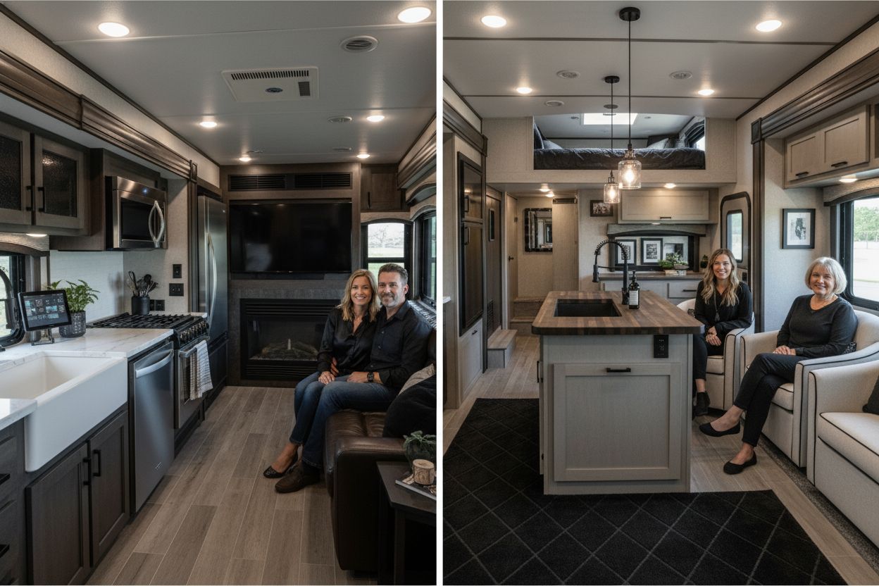 luxury RV interior comparison