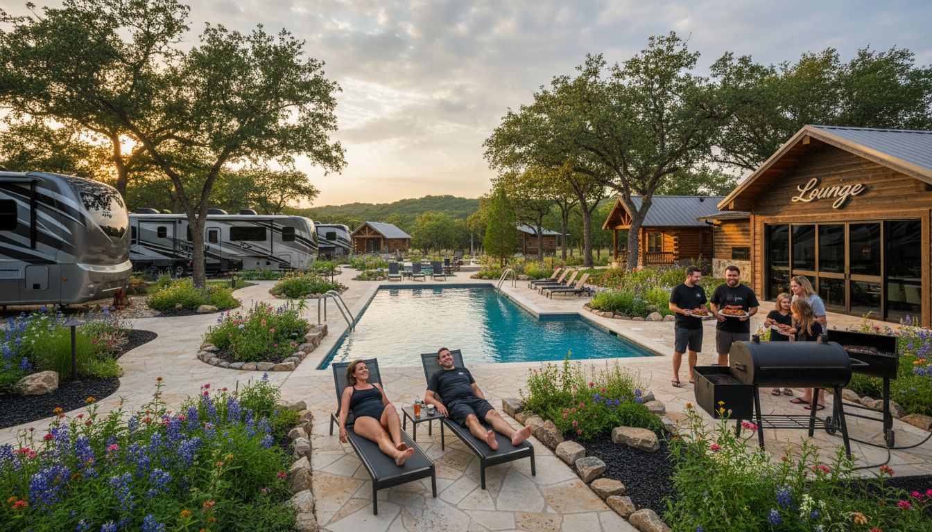 Luxury RV resort with cabins Wimberley