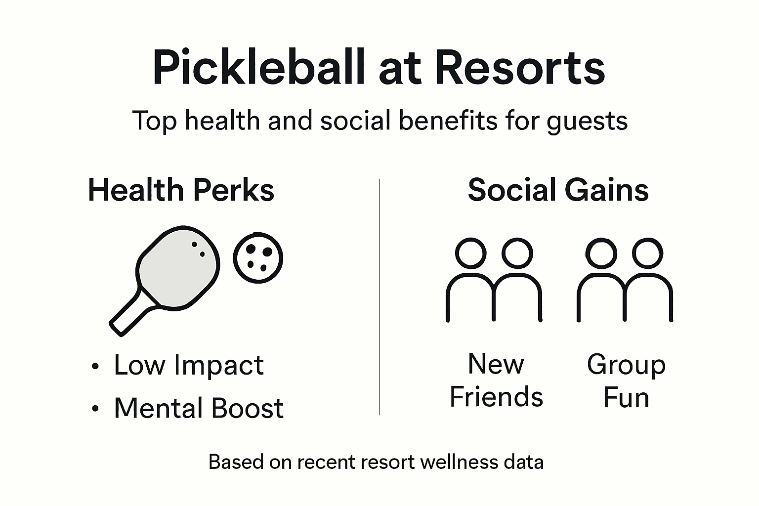 Infographic listing pickleball health social benefits