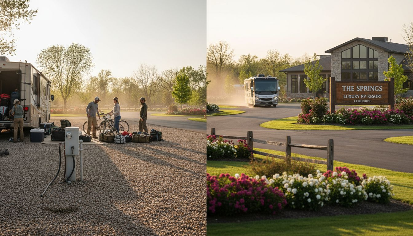 Contrast between basic and resort RV parks