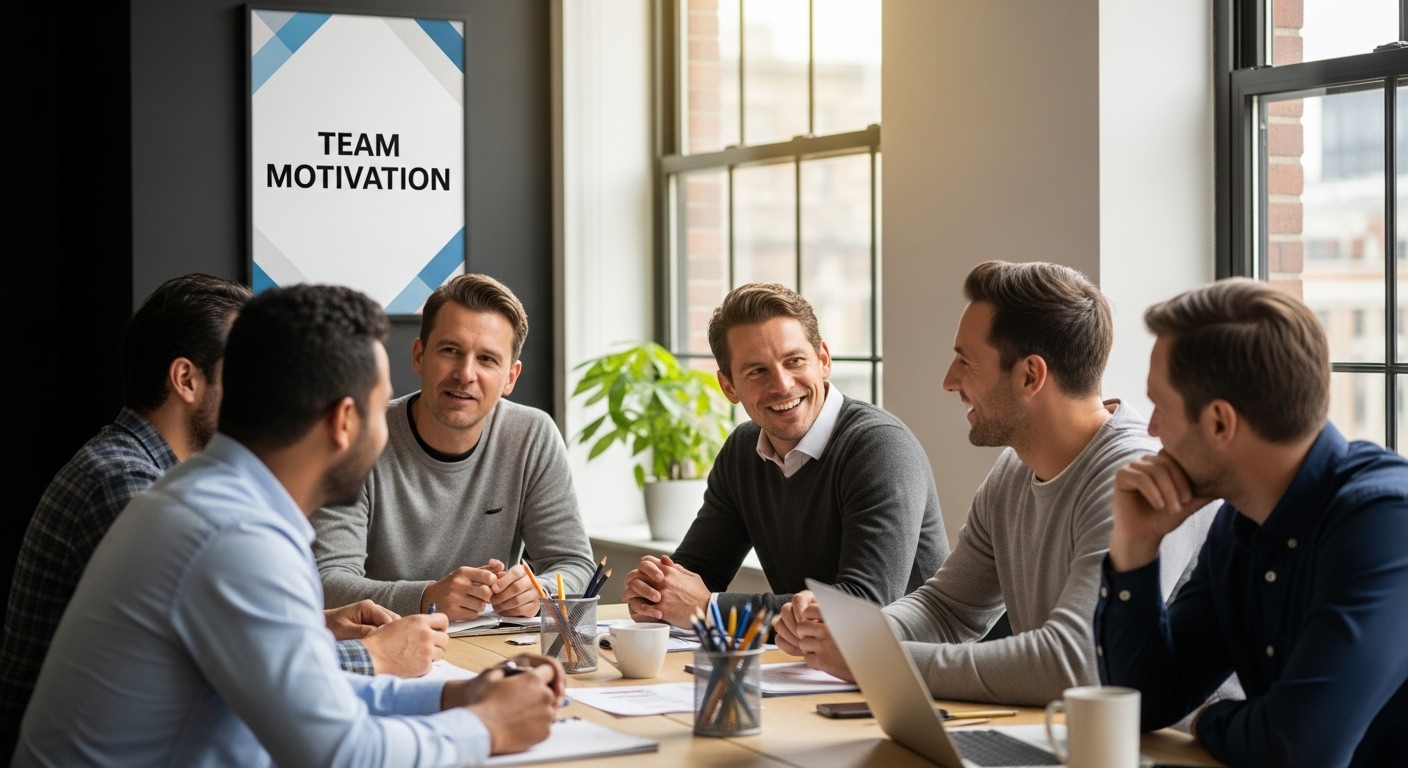 motivated team workplace discussion