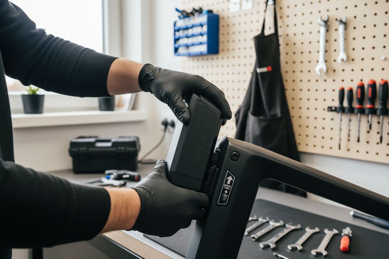 e-bike akku einsetzen