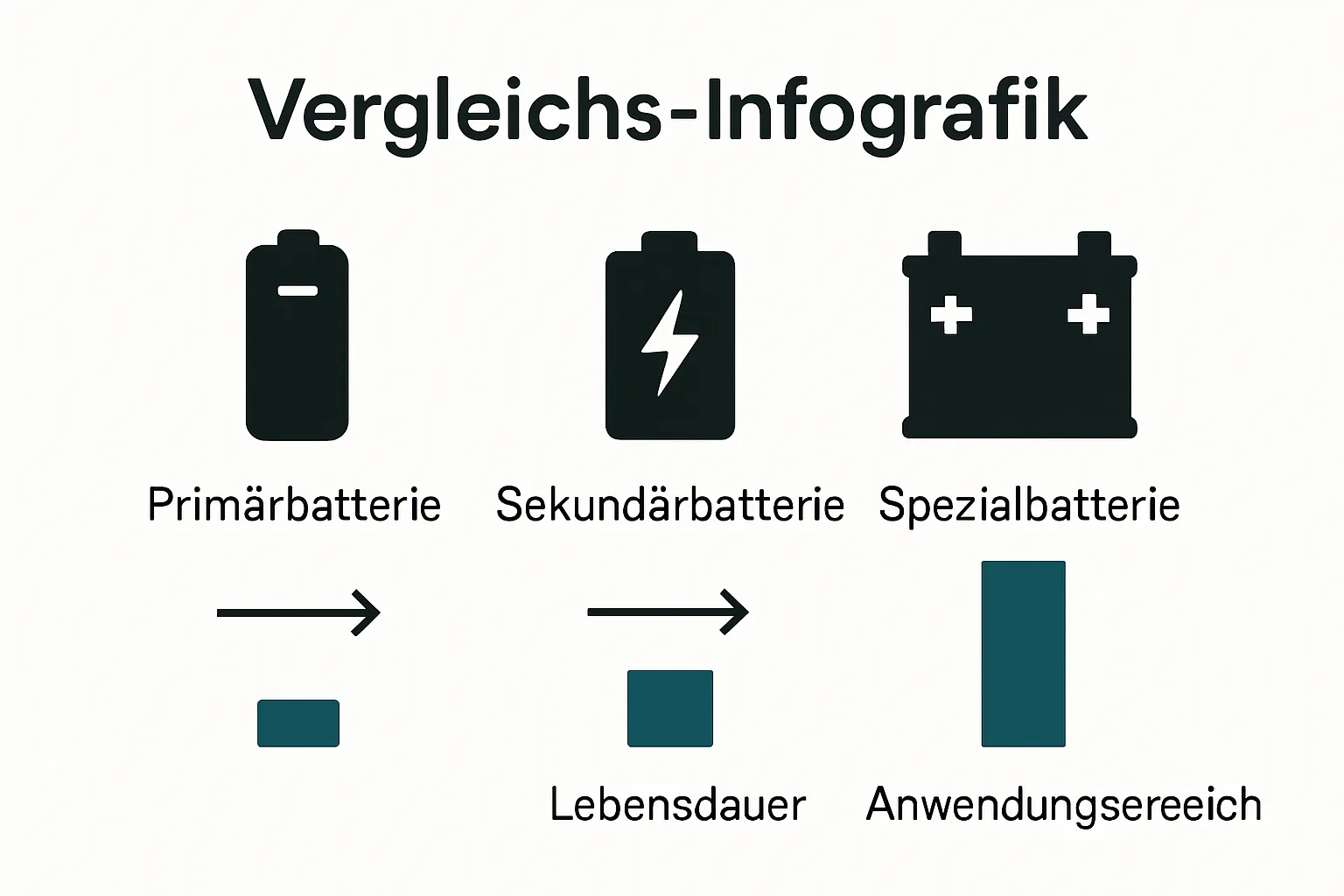 Infografik: Drei Hauptarten von Batterien im Vergleich