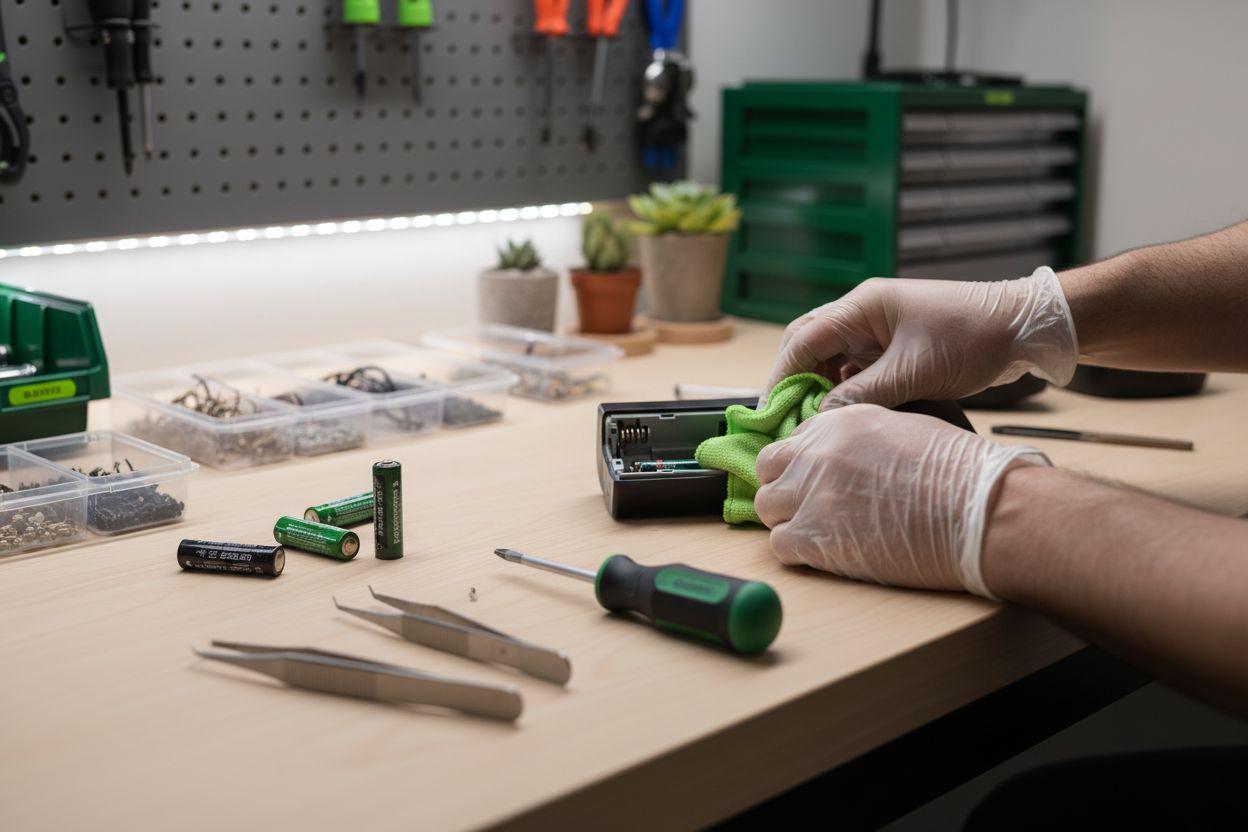 batteriewechsel werkzeuge vorbereitung