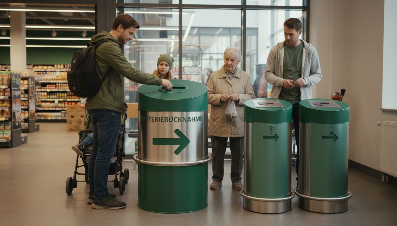 Batterierückgabe Supermarkt