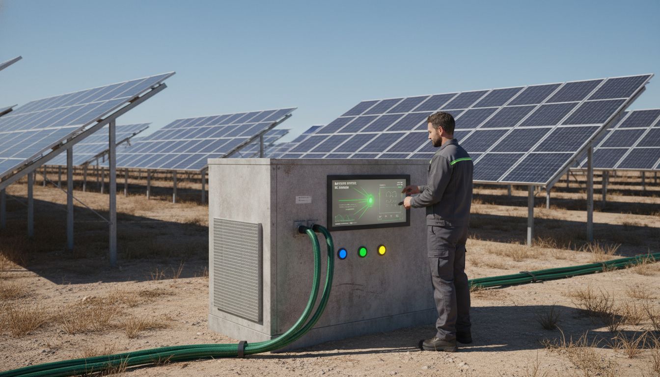 Solarkraftwerk Industriebatterie Anwendung