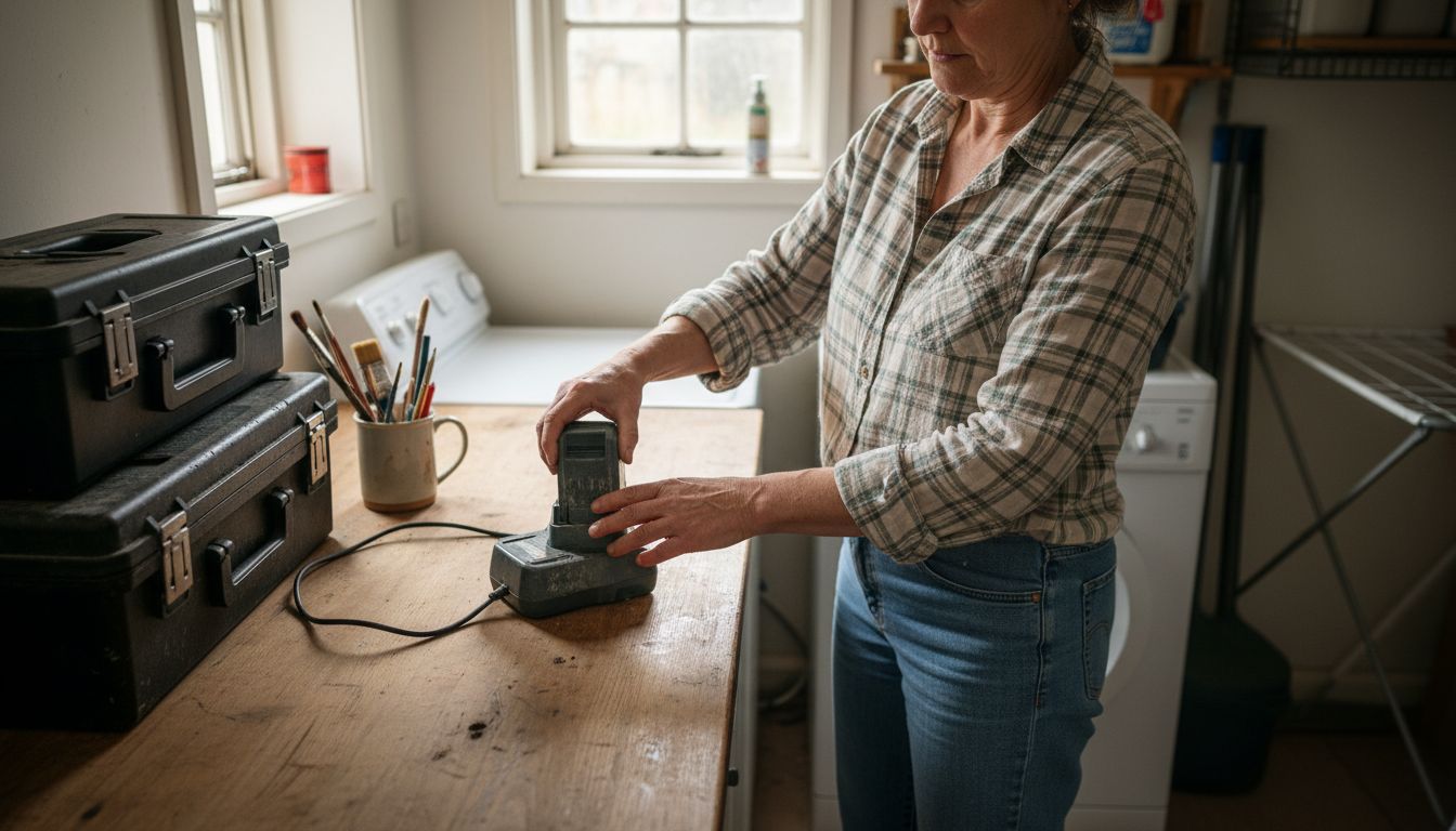Home battery charging on utility counter