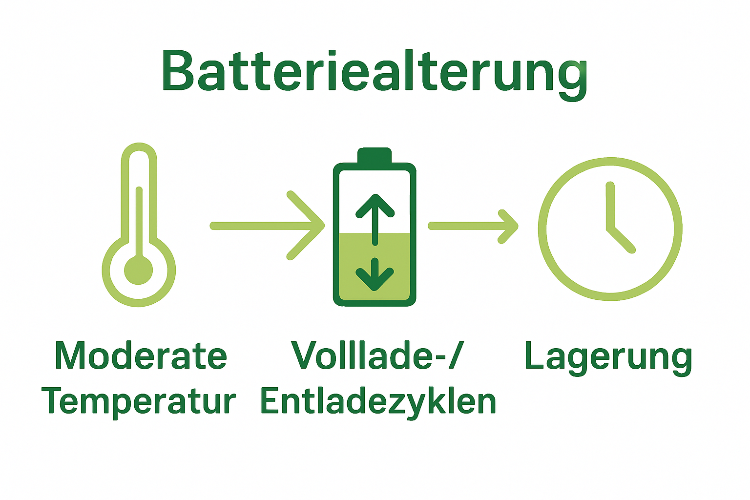 Infographic showing battery aging prevention steps