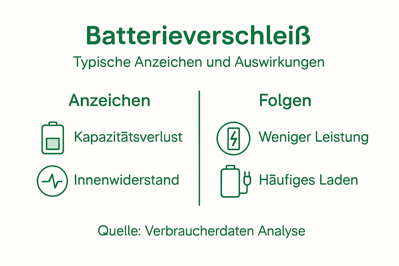 Übersicht: So erkennen Sie einen verschlissenen Akku – typische Warnsignale und mögliche Auswirkungen