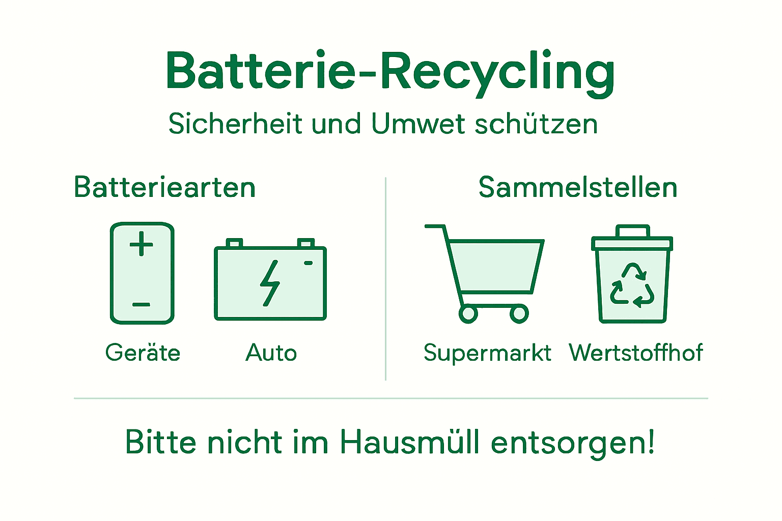 Übersicht: So funktioniert die fachgerechte Entsorgung und das Recycling von Batterien