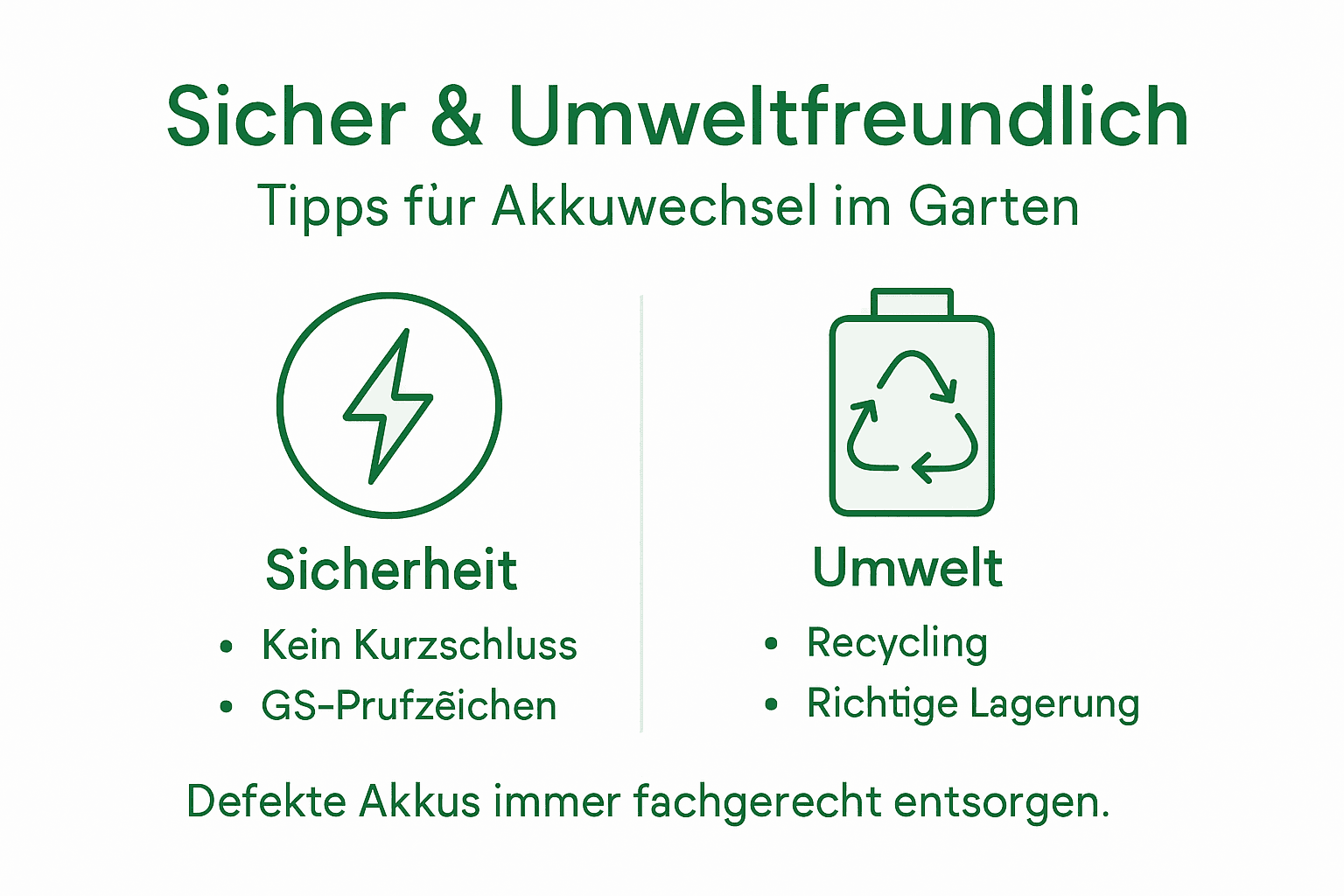 Übersicht: Wichtige Sicherheits- und Umweltaspekte beim Batteriewechsel