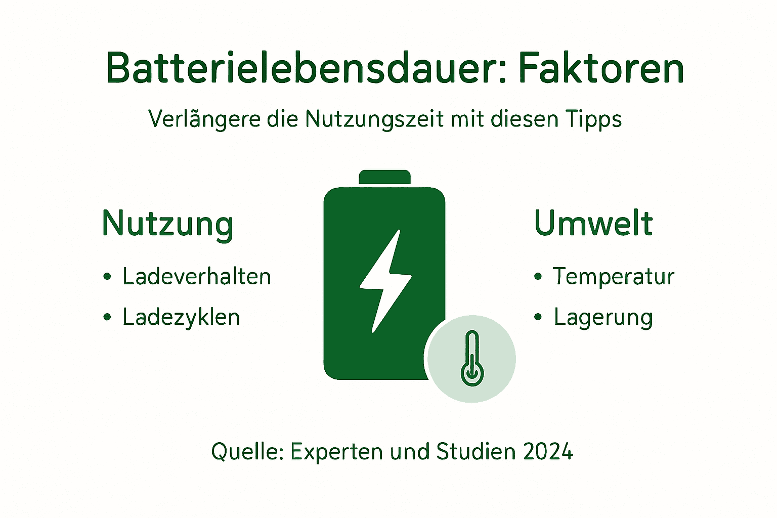 Grafik: Diese Faktoren bestimmen, wie lange Ihre Batterie hält