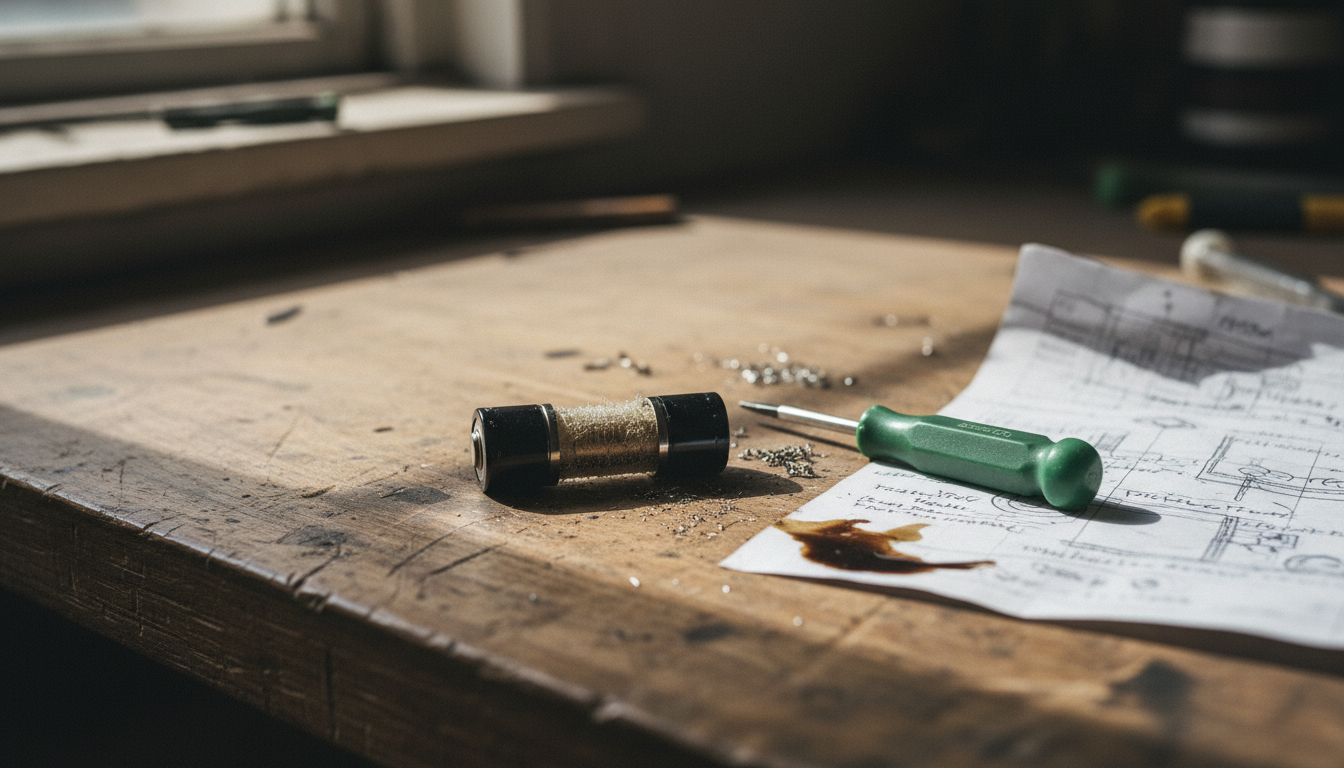 Nahaufnahme einer aufgeschnittenen Batterie, bei der das Innenleben deutlich sichtbar ist.