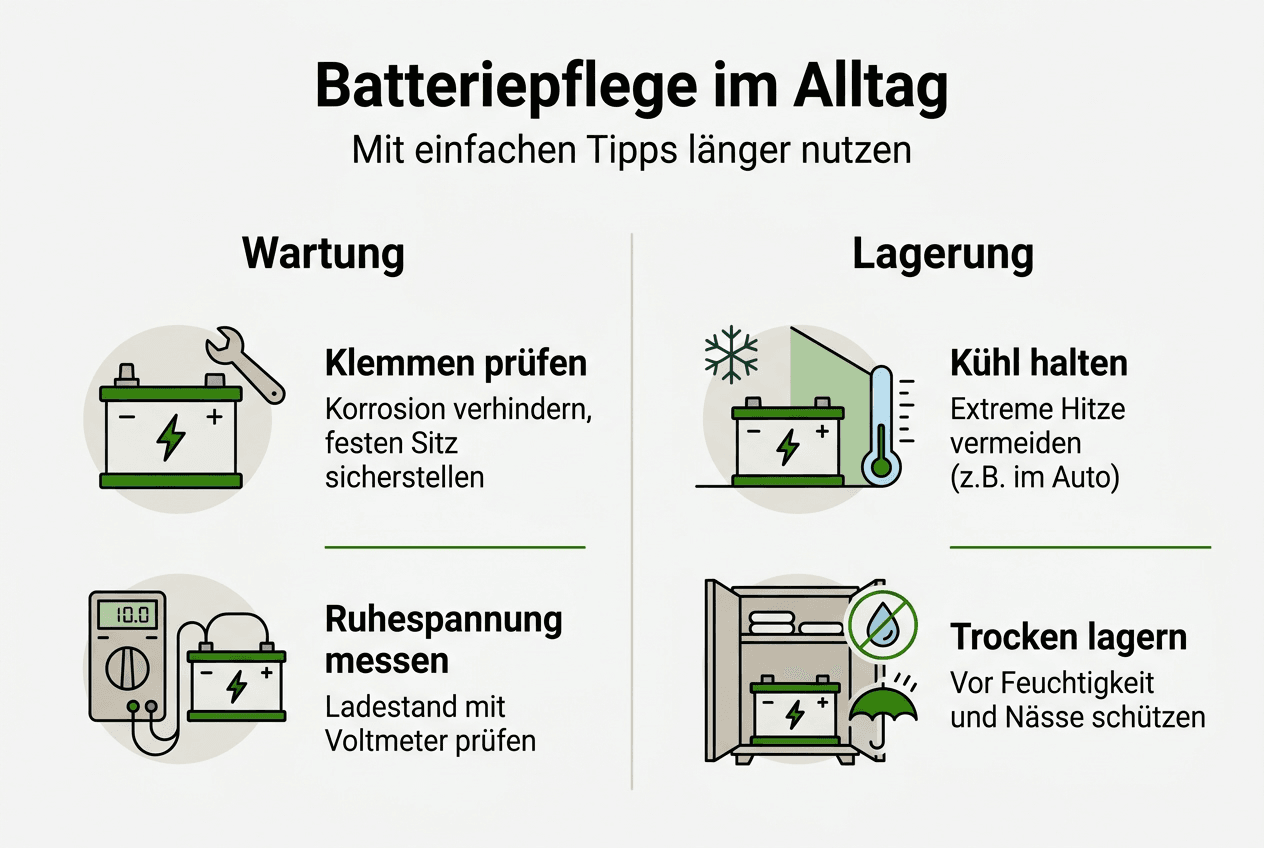 Batteriepflege auf einen Blick: Praktische Tipps und Tricks