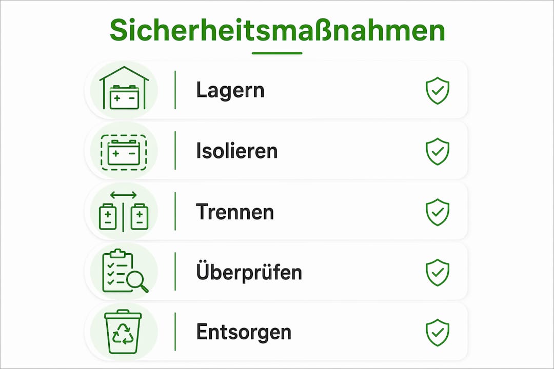 Infografik: So gehen Sie sicher mit Batterien um