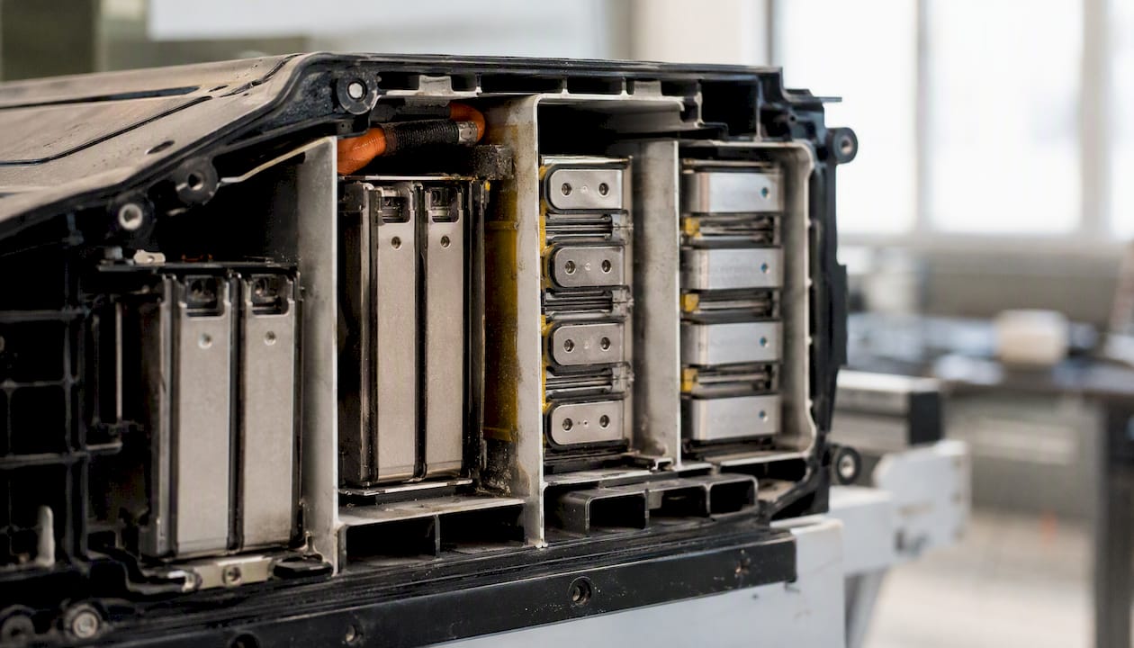 Detailansicht der Brandschutzvorrichtung im Batteriepack