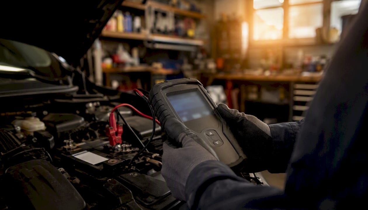 Probador de conductancia para verificar el estado de la batería del coche