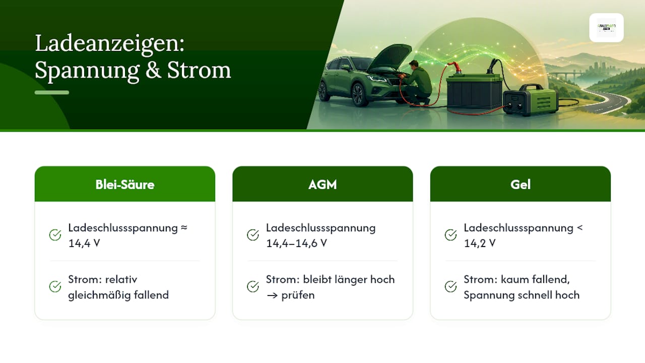 Vergleich der Ladeeigenschaften verschiedener Batterietypen
