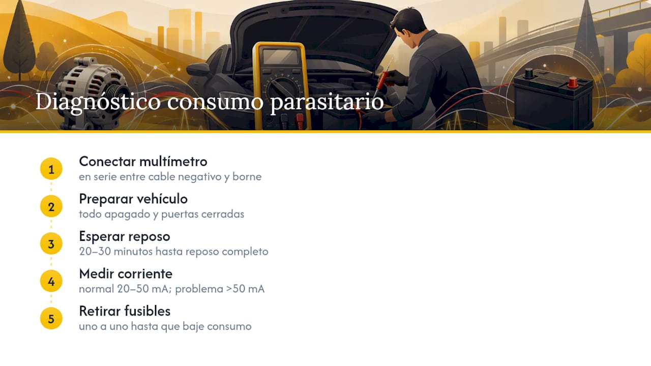Procedimiento para detectar consumo parasitario