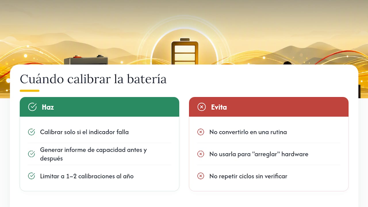 Lo que casi nadie te dice sobre calibrar la batería — overview diagram