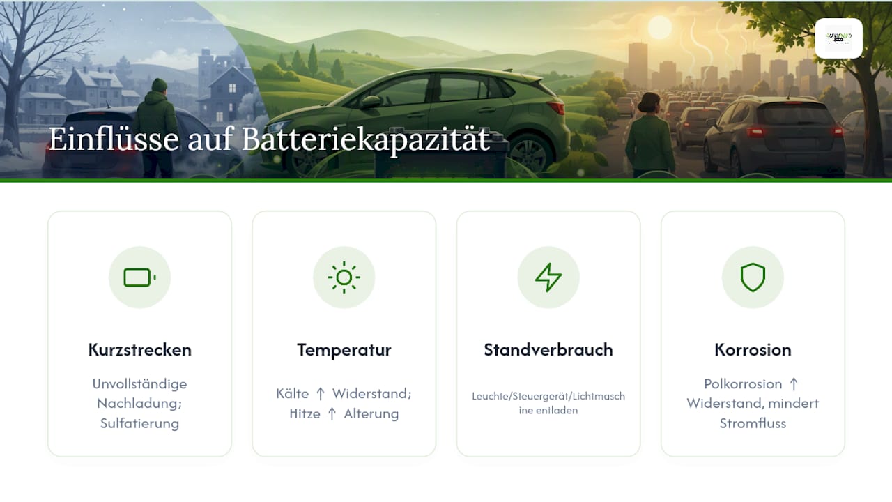 Vier Gründe für eine schwache Autobatterie
