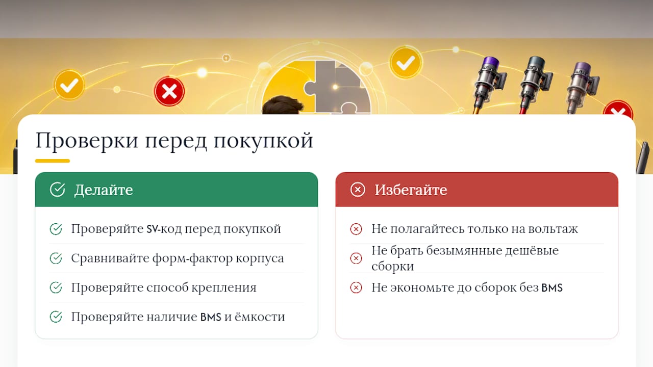 Критерии совместимости батарей V7 и V8