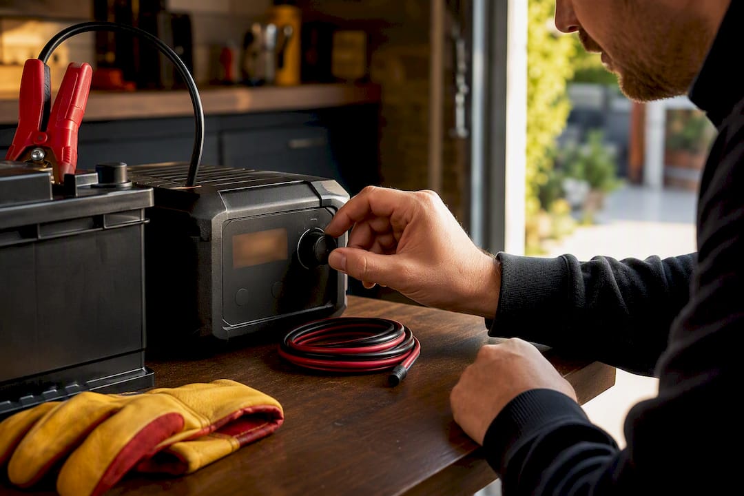 Checking battery type before charger connection