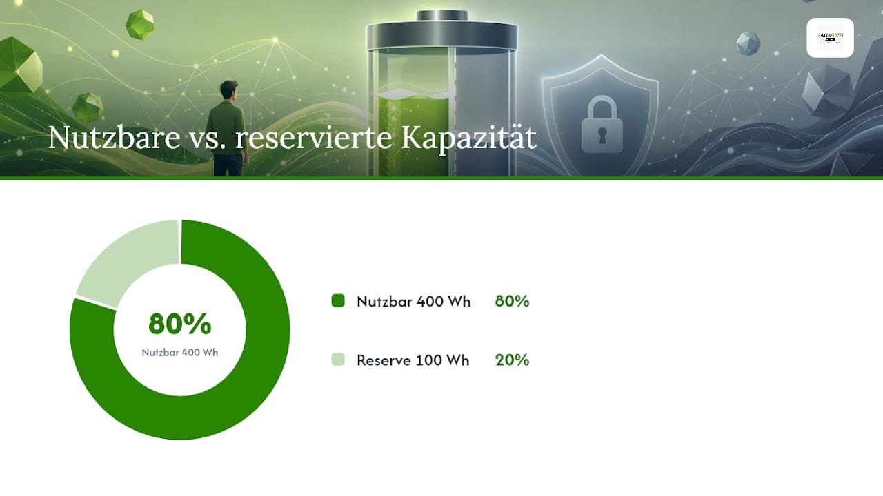 Vergleich zwischen Nennkapazität und nutzbarer Energie