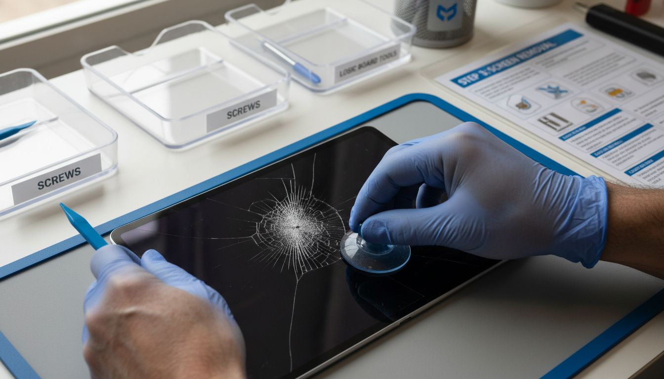 tablet screen removal process