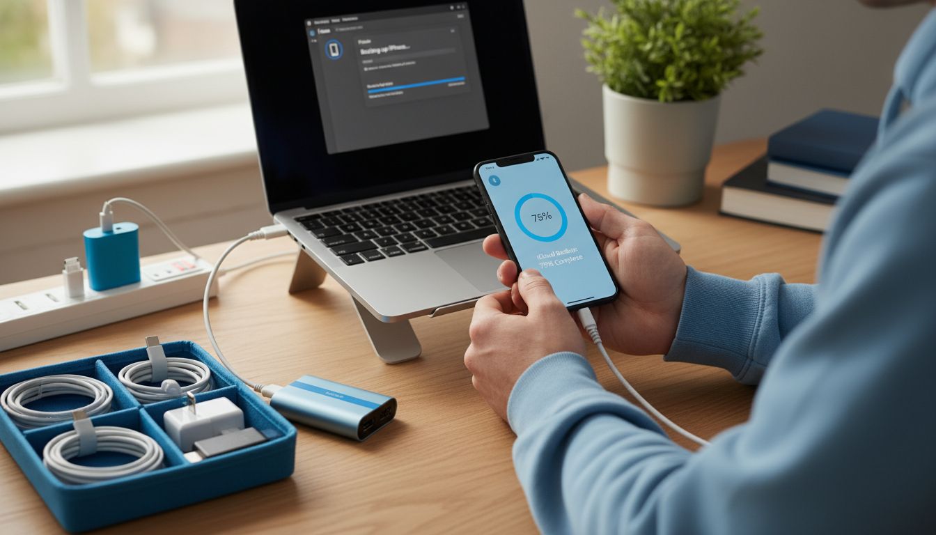 backup mobile data process