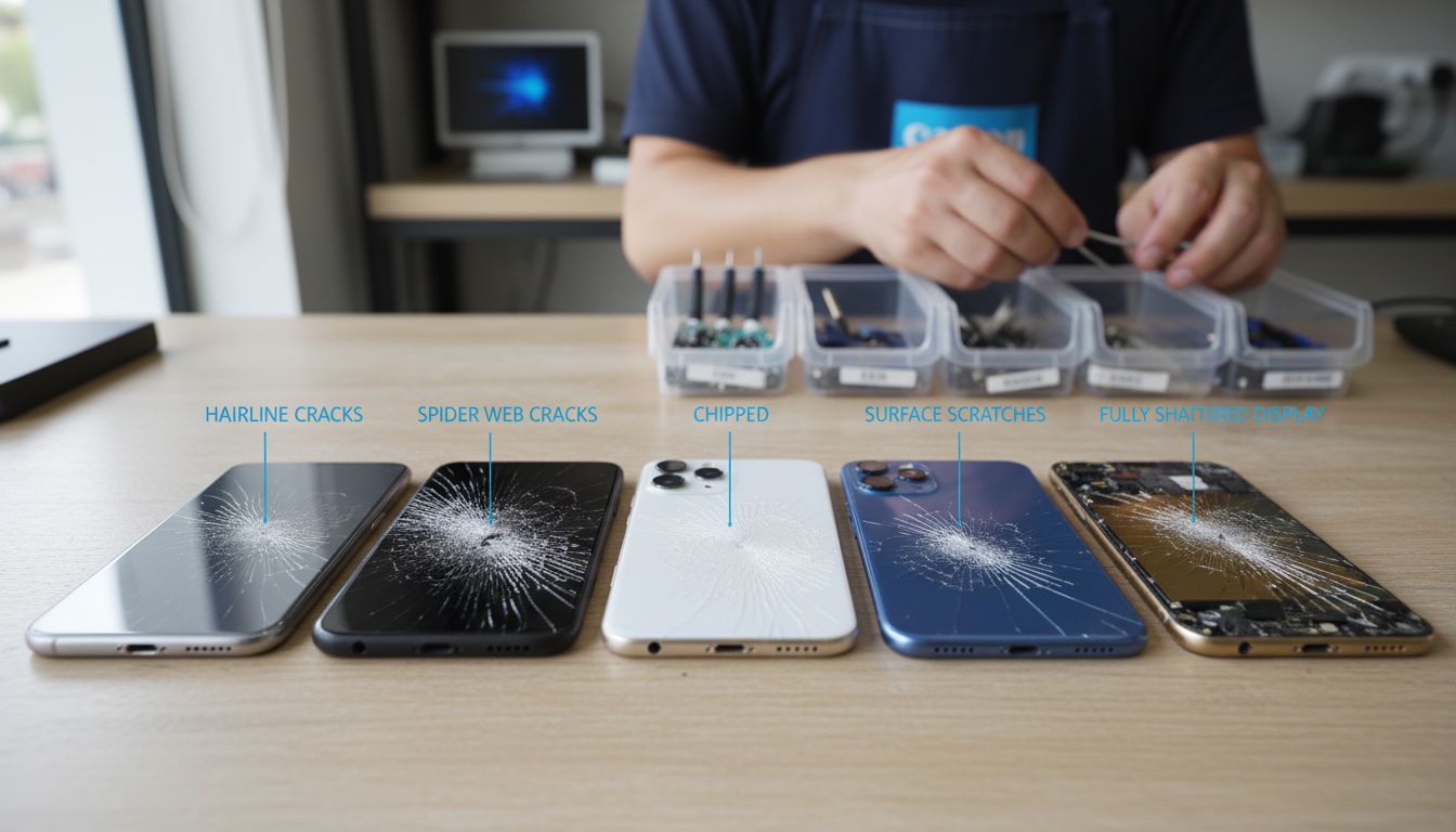 screen damage types
