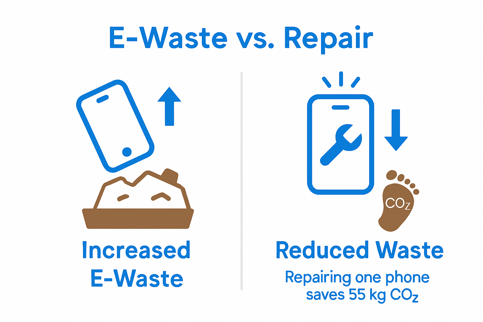 Infographic shows device repair reduces e-waste