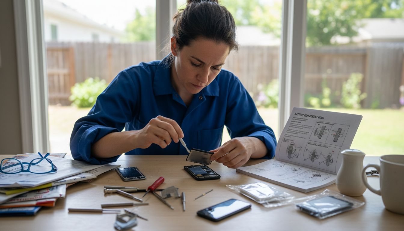 Home Android battery replacement scene