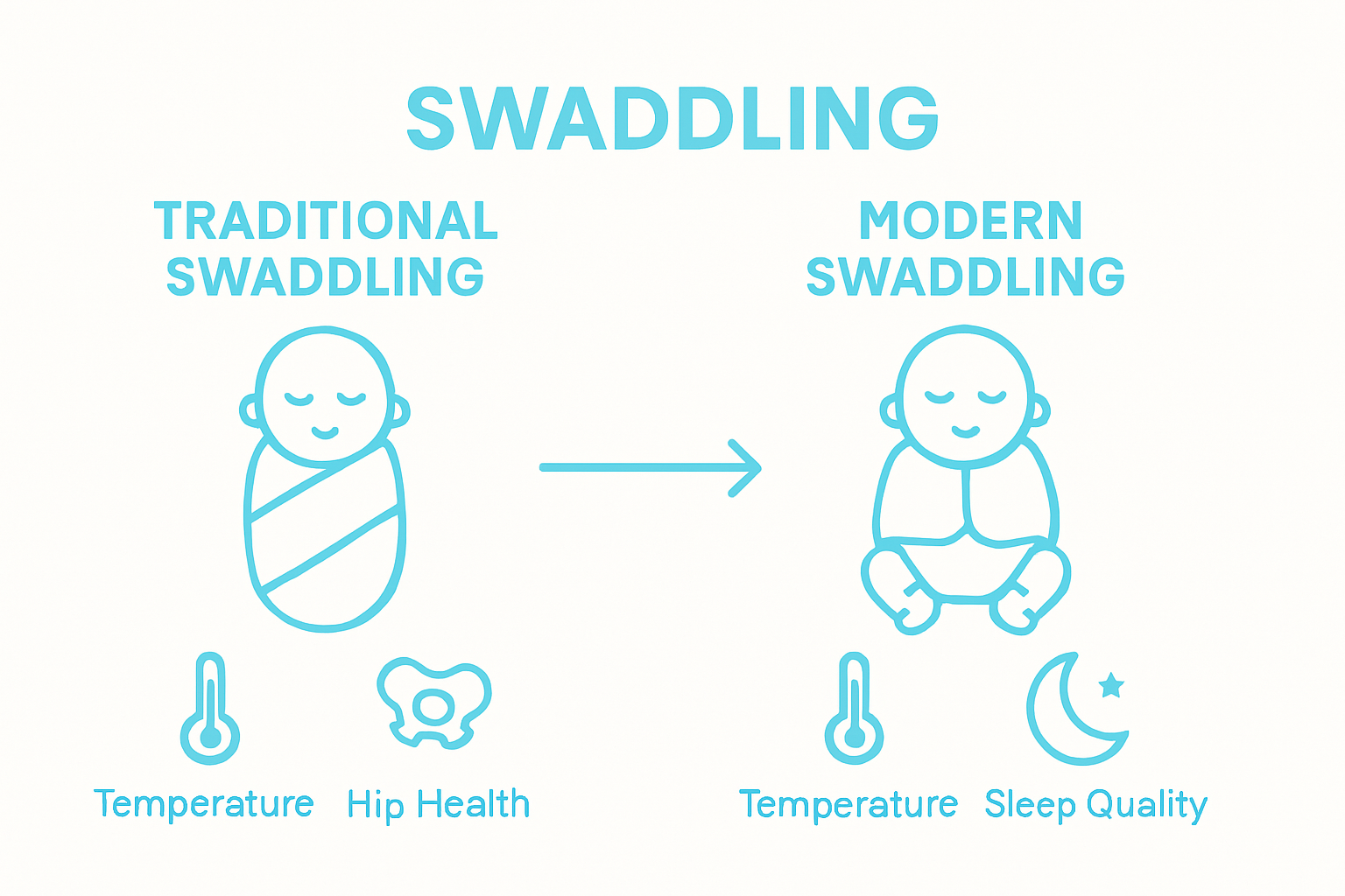 Comparison of traditional and modern swaddling techniques