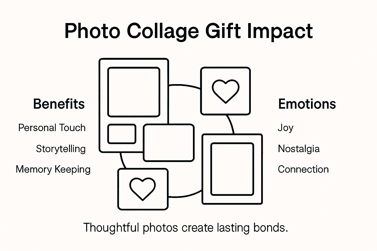 Infographic showing emotional impact of photo collages