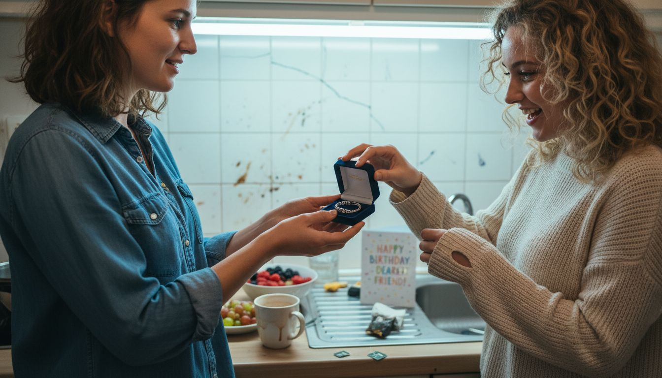 Giving friend an engraved jewellery gift