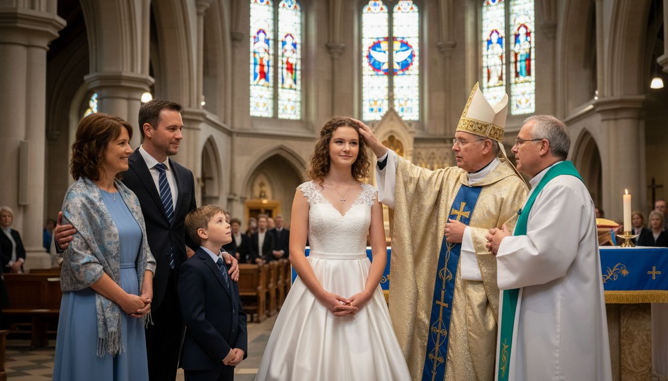 Christian confirmation ceremony attire