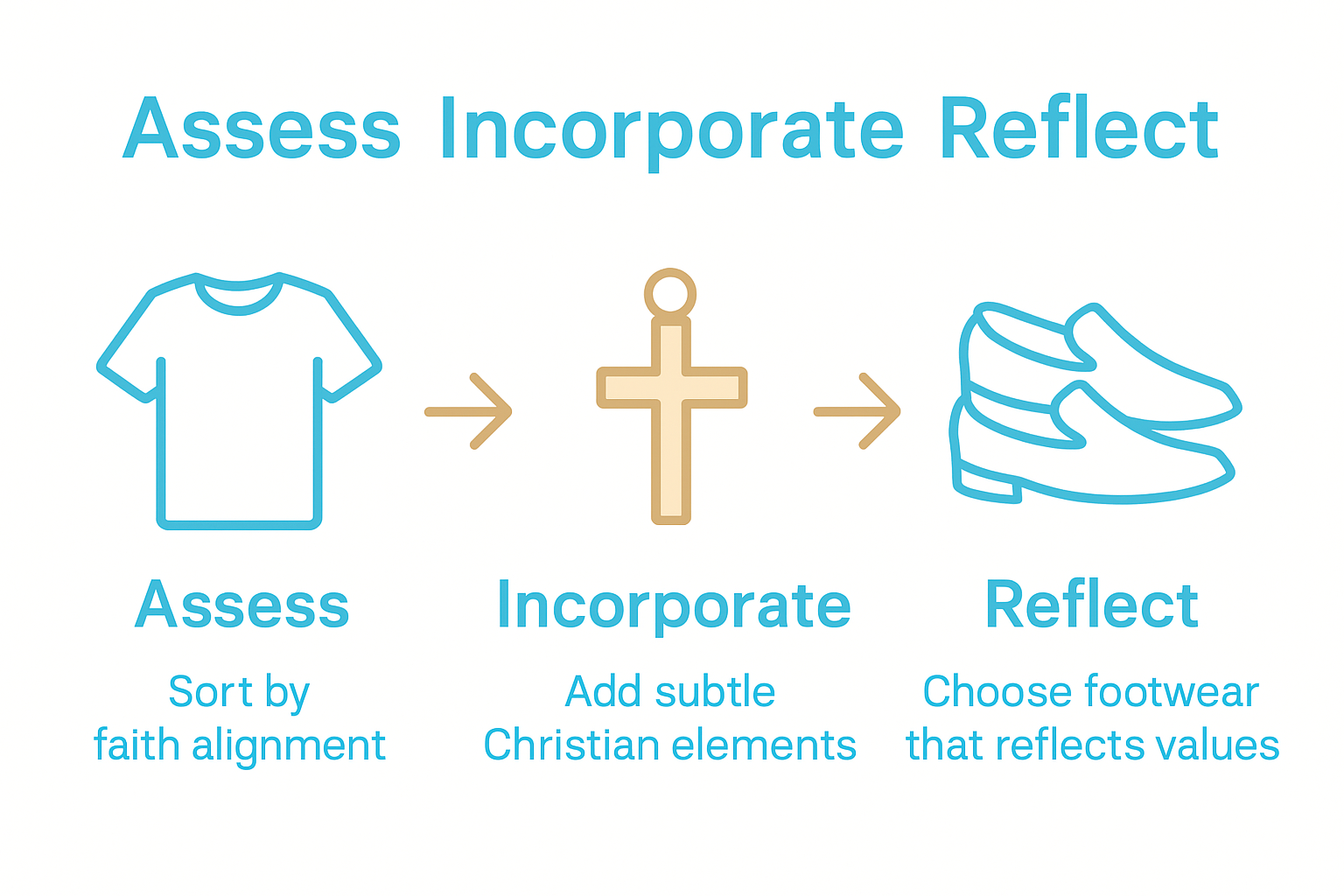 Infographic process Christian wardrobe tips