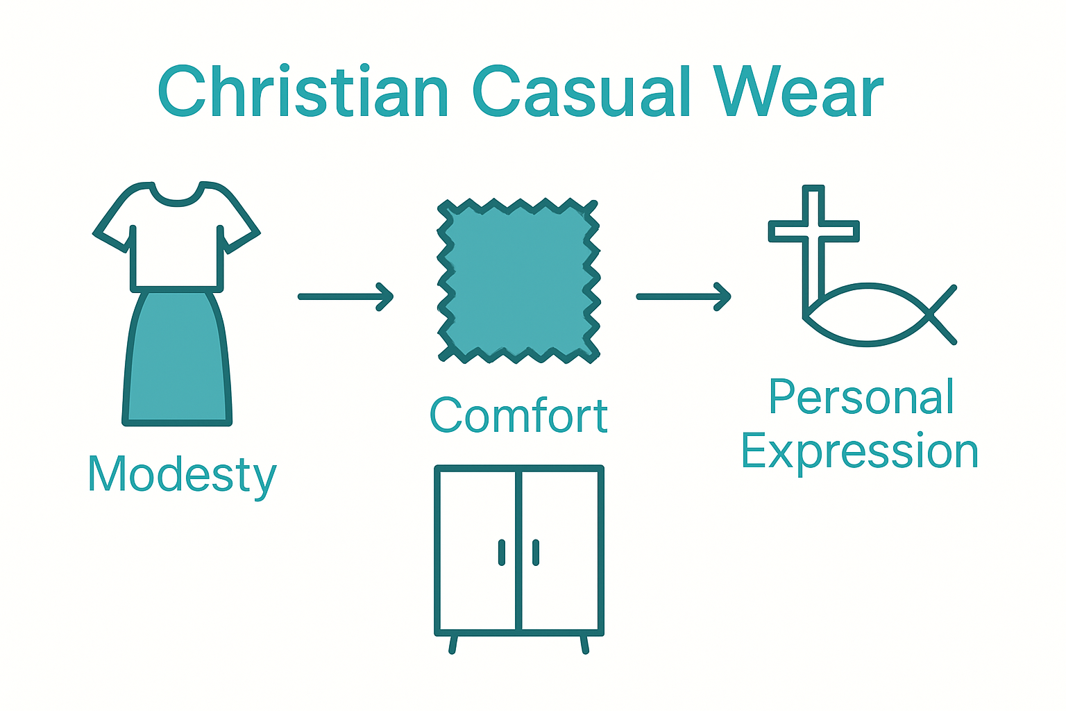 Infographic on Christian casual clothing traits