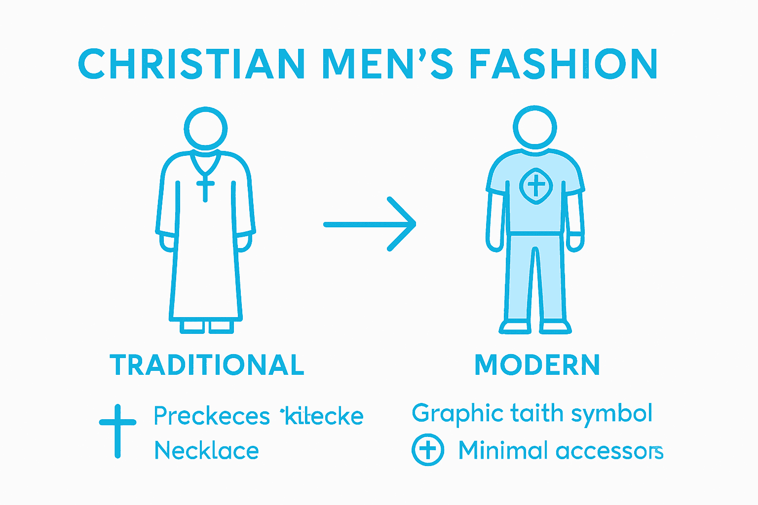 Christian men’s fashion traditional vs modern chart