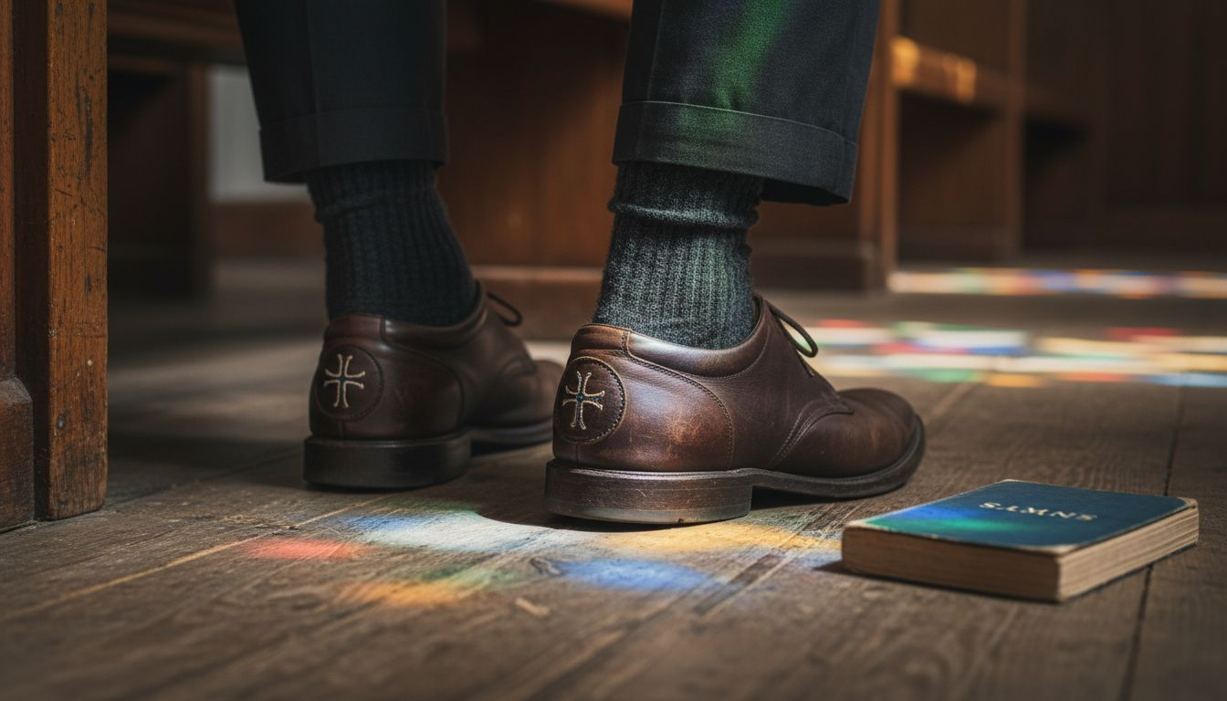 Christian shoes with subtle faith symbols